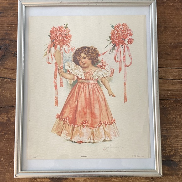 Maud Humphrey Vintage Victorian Framed Art Print First Party 1982 - Picture 9 of 11